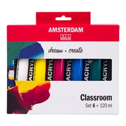 Amsterdam Acrylics Classroom Set | 6 x 120 ml