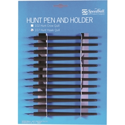 Speedball #107 Hunt Hawk Quill Pen & Holder