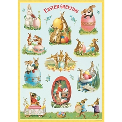 Cavallini Decorative Paper Sheet - Easter Bunnies