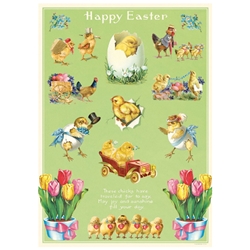 Cavallini Decorative Paper Sheet - Easter Chicks