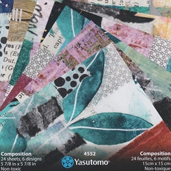 Collage Origami- "Composition" 24 sheets- 5 7/8″