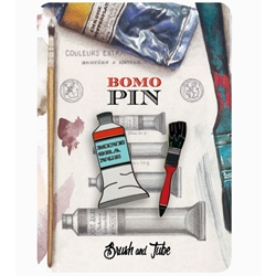 Bomo Art Budapest Enamel Pin- Brush and Tube (Set of 2 Pins)