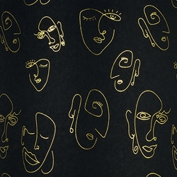 Picasso- Gold Foil on Black 21x29" Sheet