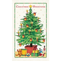 Cavallini Tea Towel - Christmas Tree