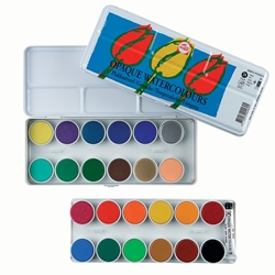 Talens 24 pans Opaque Watercolours in Metal Box