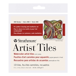 Watercolor Artist Tiles (4" x 4") 10 Sheets