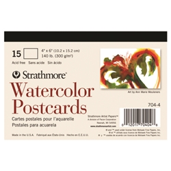 Watercolor Postcards 15-Sheet Pad