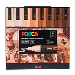 POSCA Paint Marker Sets, 8-Color PC-5M Portrait Colours Set