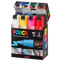 POSCA Paint Marker Sets, 8-Color PC-8K Broad Set