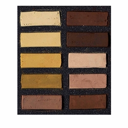 Art Spectrum Square Extra Soft Pastel - Ochre & Sienna Earths (Set of 10)