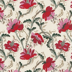 **NEW!** Rossi Decorated Papers from Italy - Poppies in Red 28"x40" Sheet