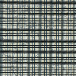 Japanese Yusenshi- Plaid Blue & Black on Beige 19x25" Sheet