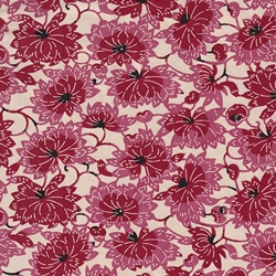 Japanese Hana Yuzen Blossom- Berry 19x25" Sheet