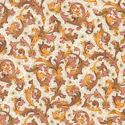 Rossi Decorated Papers from Italy - Shades of Orange Florentine 28"x40" Sheet