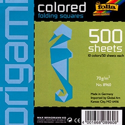 Origami- Colored Folding Squares Giant Pack of 500 4x4 Inch Sheets