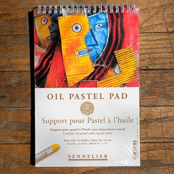 Sennelier Oil Pastel Card Spiral Pad 9.5x12.5 160lb 12 Sheets