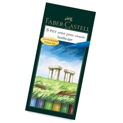 Faber Castell - Pitt Brush Pen Landscape Set of 6