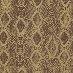 Faux Animal Prints from Nepal- Snakeskin Gold on Brown 20x30" Sheet