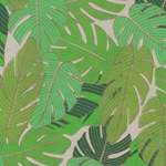 Printed Cotton Paper from India- Forest Leaves in Greens 20x30" Sheet