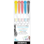 Mildliner Brush Pen Set, 5-Color Friendly Set