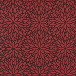 Chrysanthemum Grid Paper- Black on Red Paper 20x30" Sheet