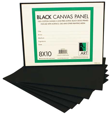 Art Alternatives Black Canvas Panels