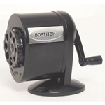 Bostitch Metal Antimicrobial Manual Pencil Sharpener, Black