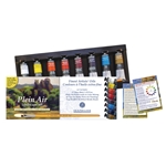 Sennelier Plein-Air Artist Oil Colors - Set of 8 40ml Tubes with a Brush and Guide