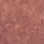 Handmade Italian Marble Paper- Peacock Burgundy 19.5 x 27" Sheet