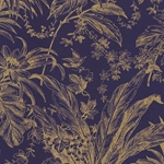 Tassotti Paper - Blue Gold Damask 19.5"x27.5" Sheet