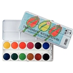 Talens 12 pans Transparent Watercolours in Metal Box