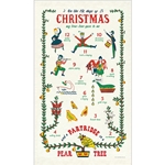 Cavallini Tea Towel- Twelve Days of Christmas