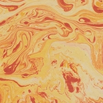 Nepalese Marbled Lokta Paper- Yellow and Orange on Natural