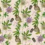 Tassotti Paper - Passionflowers and Butterflies 19.5"x27.5" Sheet