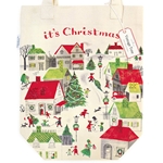 Cavallini Tote Bag - Christmas Village