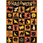 Cavallini Decorative Paper Sheet - Halloween Checkerboard