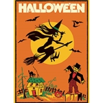 Cavallini Decorative Paper Sheet - Halloween Witch