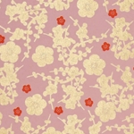 Cherry Blossom- Metallic Gold and Orange on Pink 21x29" Sheet