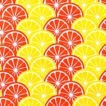 Lemons & Oranges in Metallic Yellow and Orange- 21x29" Sheet