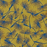 Nepalese Lokta- "Jelly Bush" Blue Dandelion Seeds on Ochre 20x30" Sheet