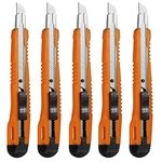 Set of 5 Pacific Arc Utility Knives with Snap Off Blades