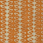 Batik Lokta Paper from Nepal- Orange Vine 20x30" Sheet