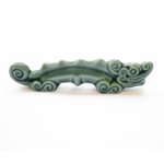 Celadon Ceramic Dragon Brush Rest- 4.6" Long