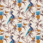 **NEW!** Rossi Decorated Papers from Italy - Peacocks & Pineapples in Blues 28"x40" Sheet