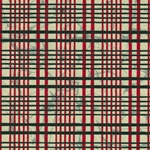 Japanese Yusenshi- Plaid Red & Black on Beige 19x25" Sheet