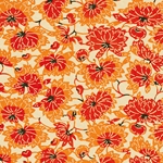 Japanese Hana Yuzen Blossom- Orange 19x25" Sheet