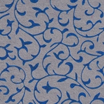 Metallic Royal Blue Vine Printed Rayon Paper- 22x35" Sheet