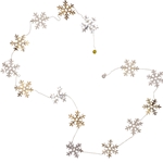 Decorative Paper Garland- Gold & Silver Snowflakes