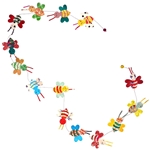 Decorative Paper Garland- Multicolor Bees