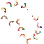 Decorative Paper Garland- Multicolor Rainbows